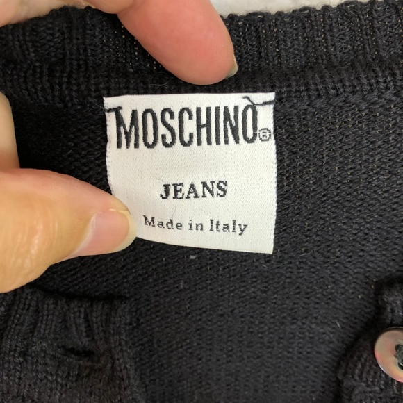Moschino Jeans Black Sparkle Sweater Size 8 - Picture 4 of 6